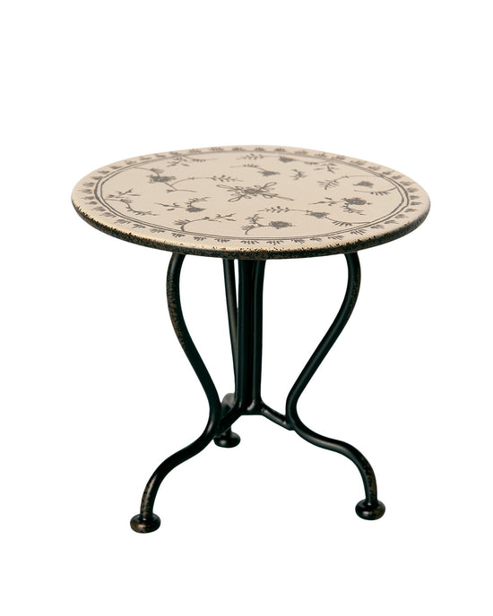 Little maileg play micro vintage tea table in anthracite