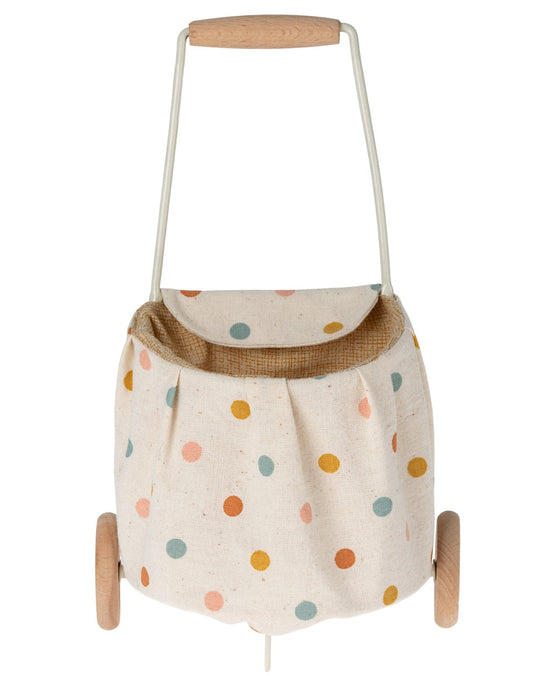 Little maileg play mini trolley in multi dots