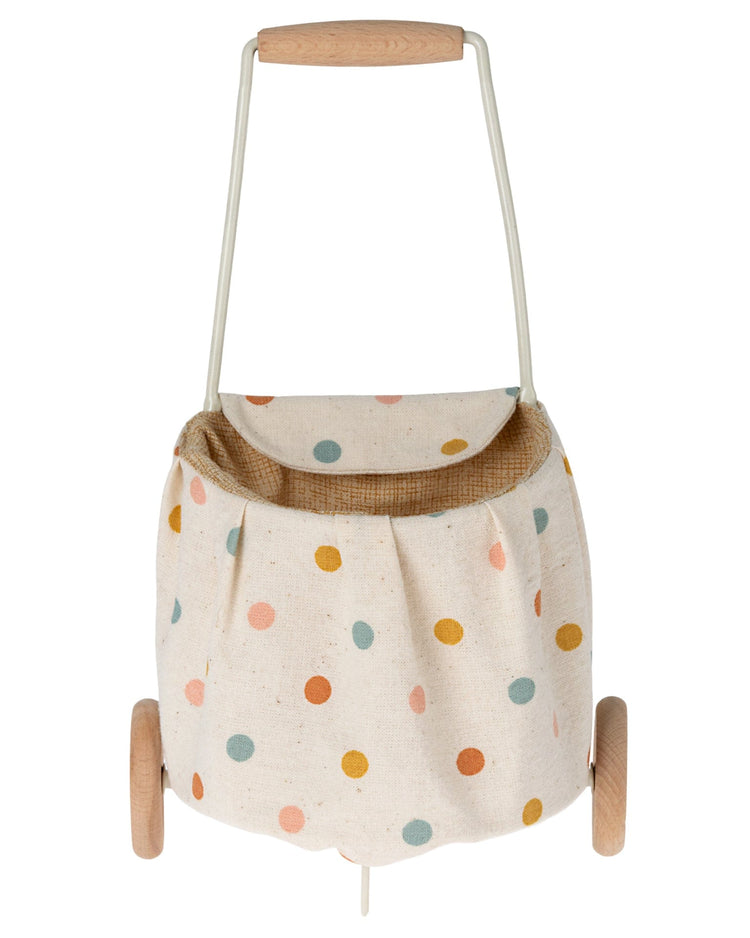 Little maileg play mini trolley in multi dots