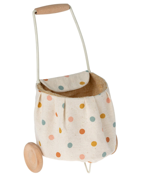 Little maileg play mini trolley in multi dots