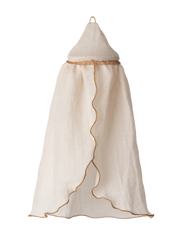 Little maileg play miniature bed canopy in cream