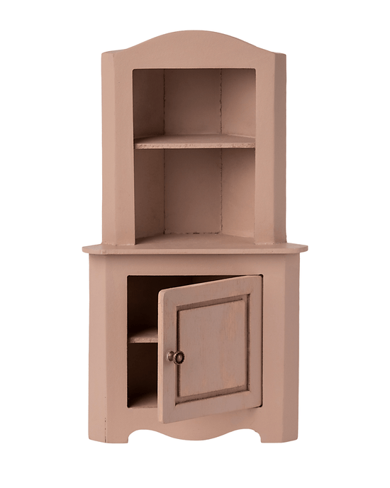 Little maileg play miniature corner cabinet in rose
