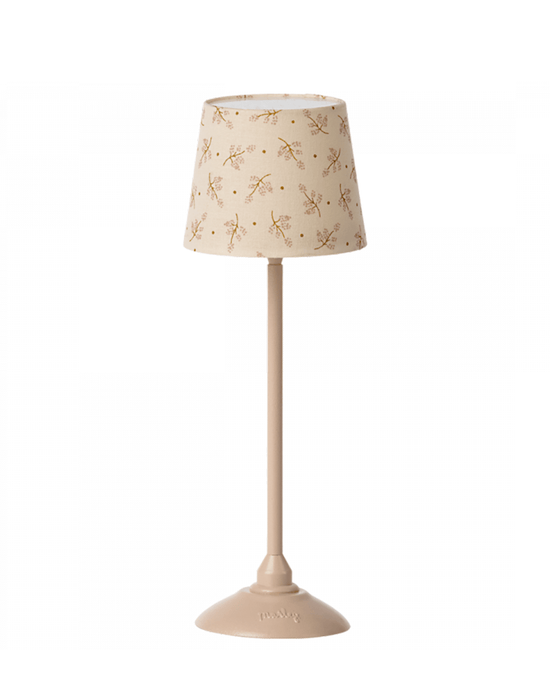 Little maileg play miniature floor lamp in powder
