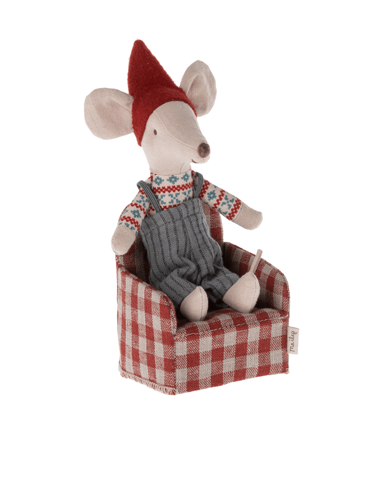 Little maileg play mouse chair in red