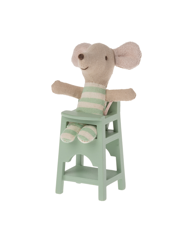Little maileg play mouse high chair in mint