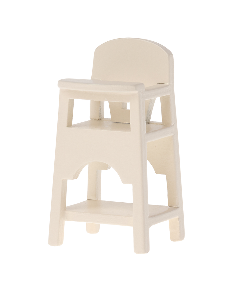 Little maileg play mouse high chair in off-white