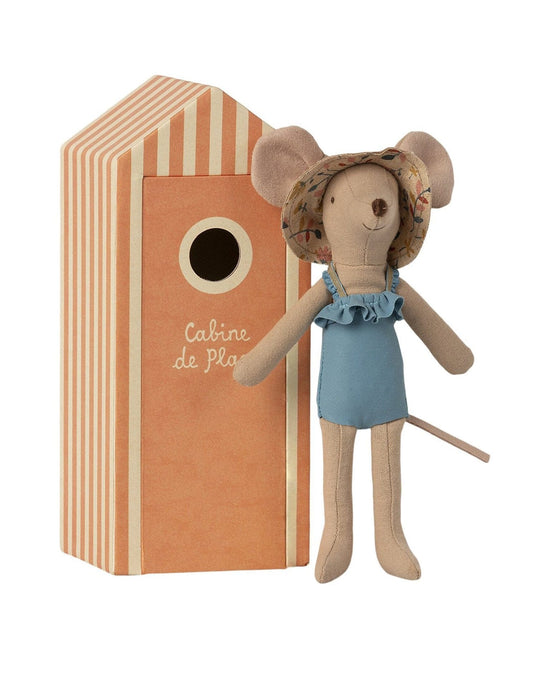 Little maileg play mum mouse in cabin de plage