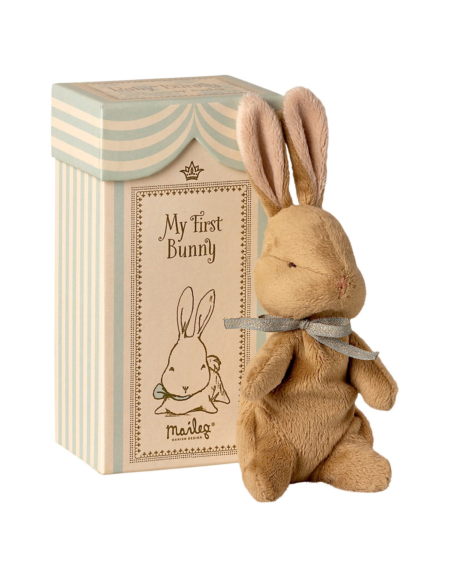 Little maileg play my first bunny in light blue