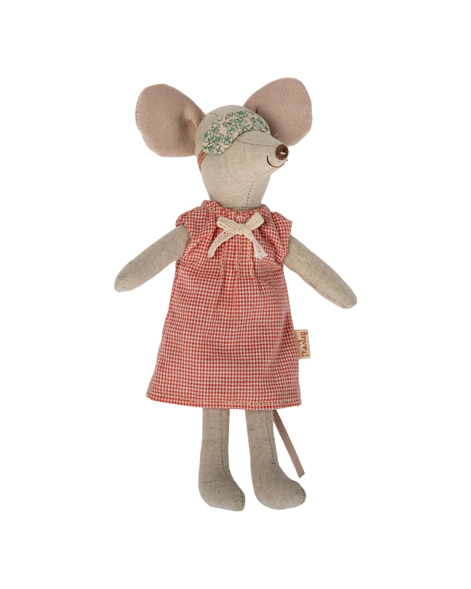 Little maileg play nightgown for mum mouse in red check