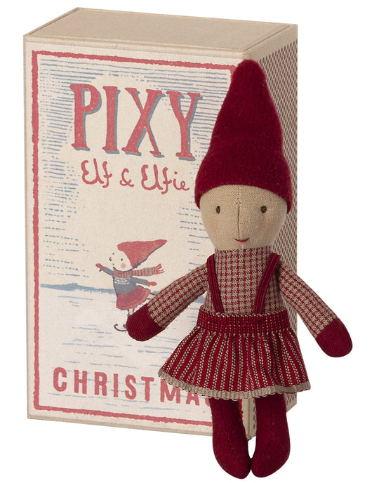 Little maileg play pixy elfie in matchbox