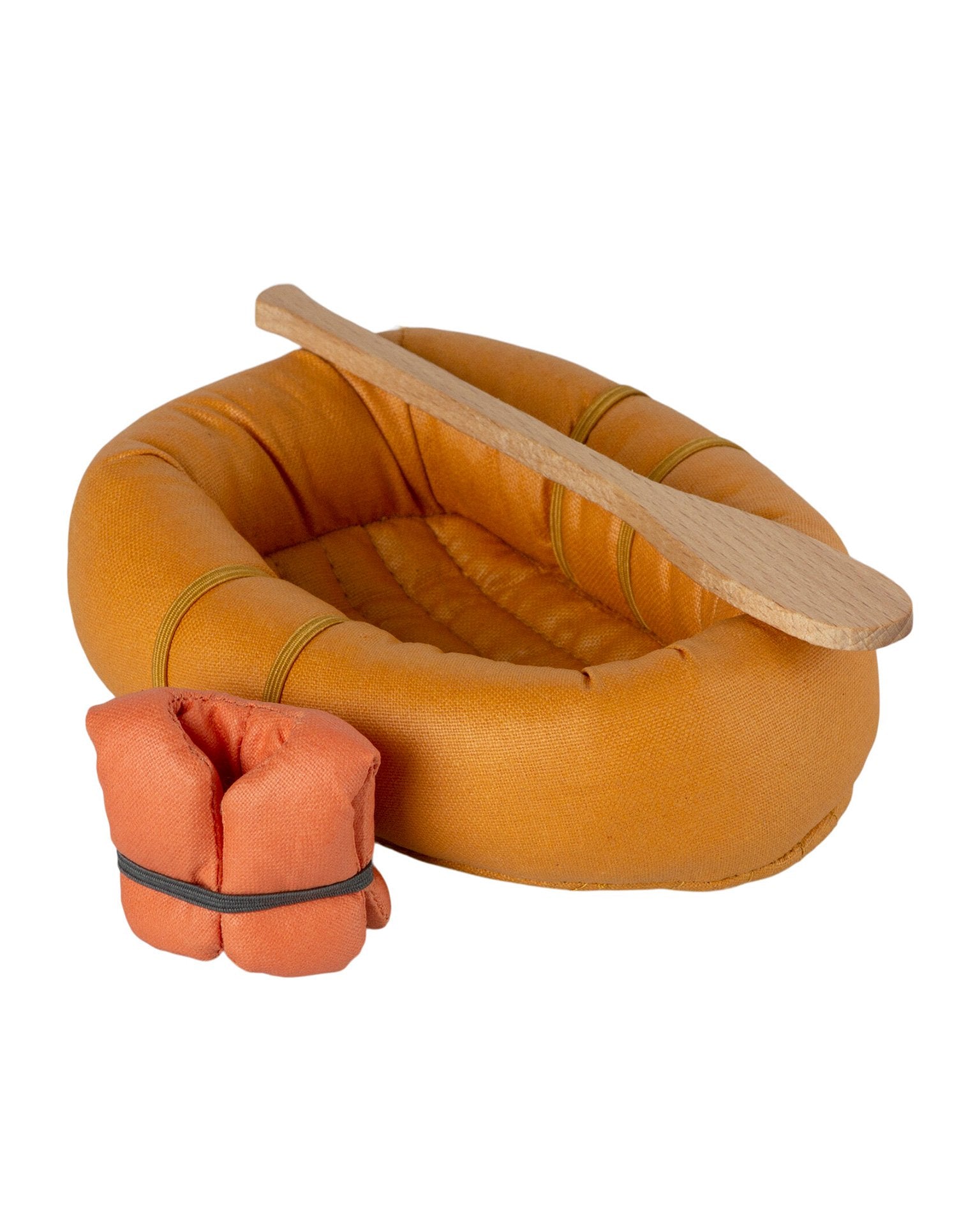 Little maileg play rubber boat in dusty yellow