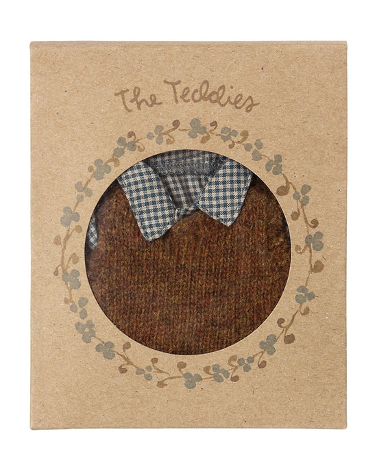 Little maileg play shirt, slipover + pants for teddy dad