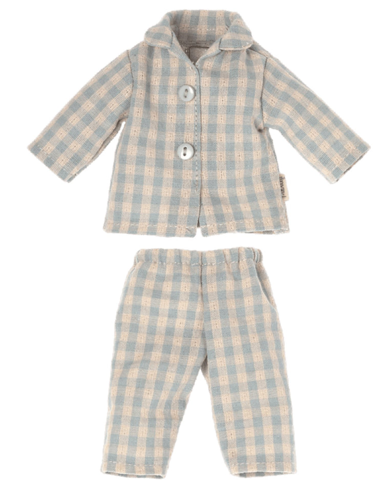 Little maileg play size 2 pyjamas in checks