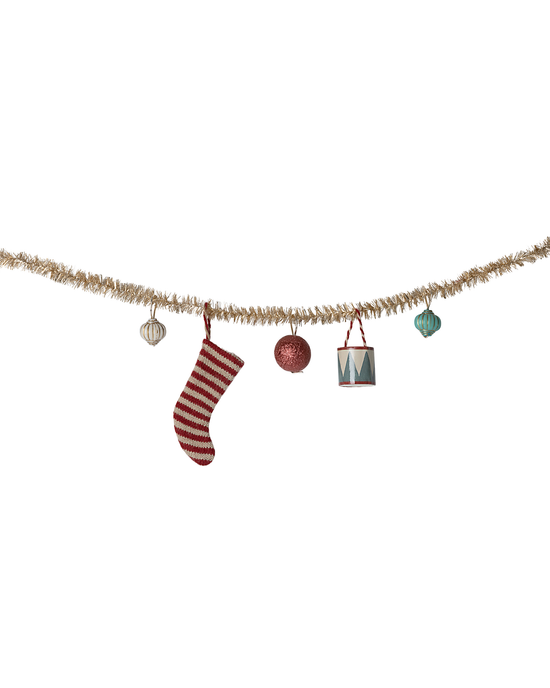Little maileg play small christmas garland in gold