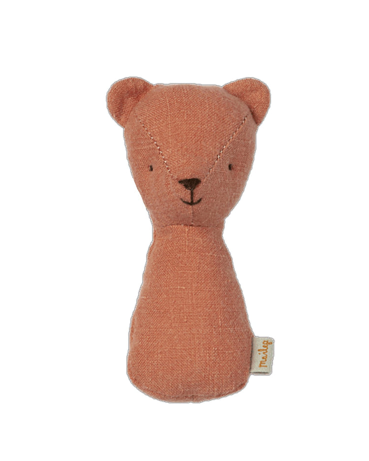Little maileg play teddy rattle in coral