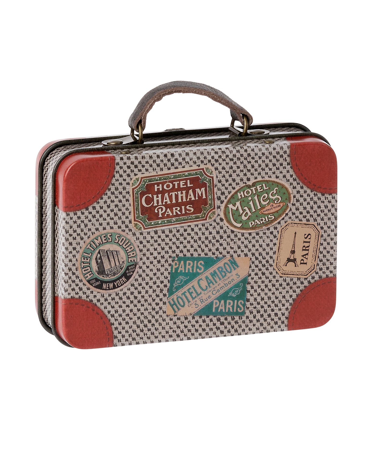 Little maileg play travel suitcase in grey