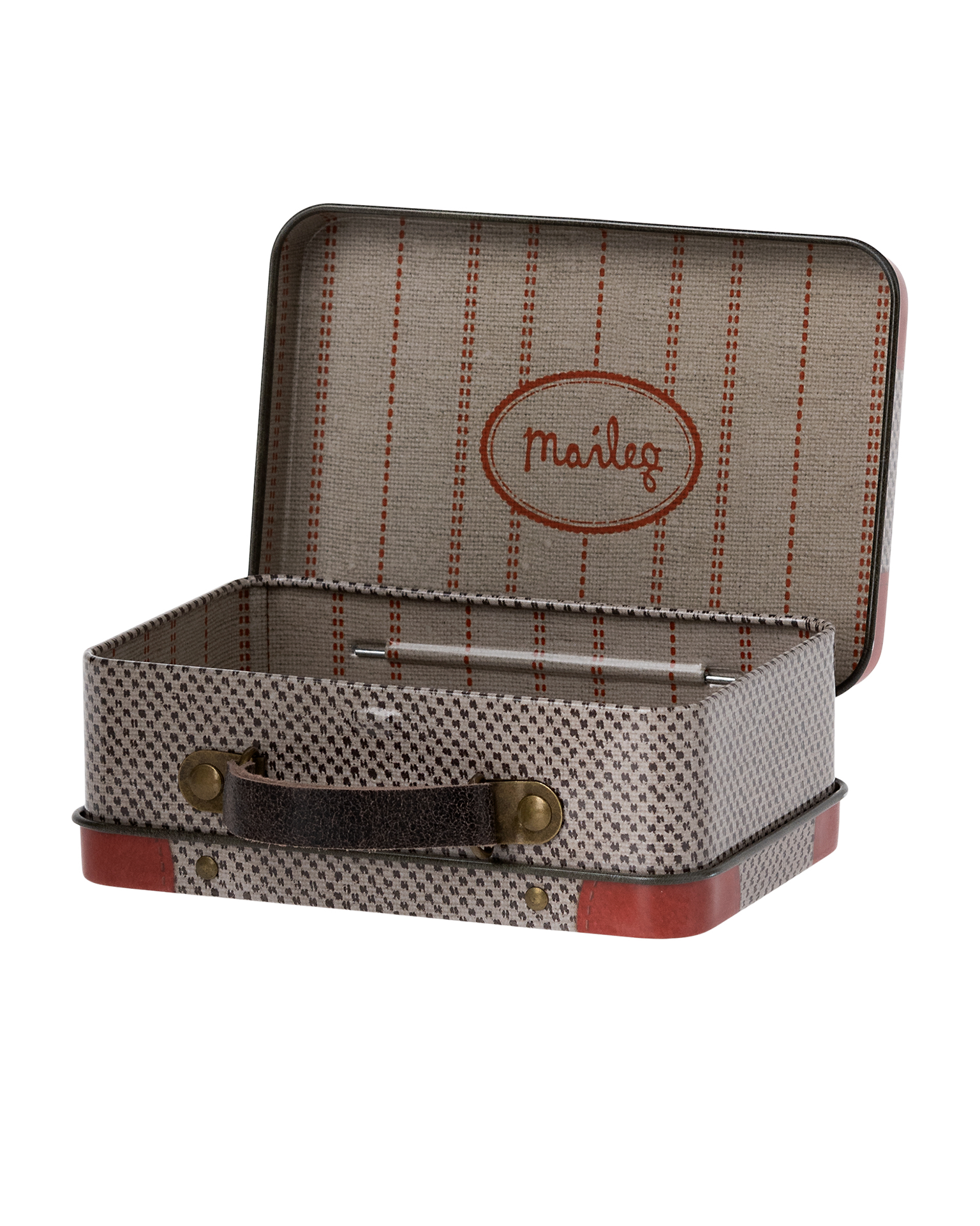 Little maileg play travel suitcase in grey