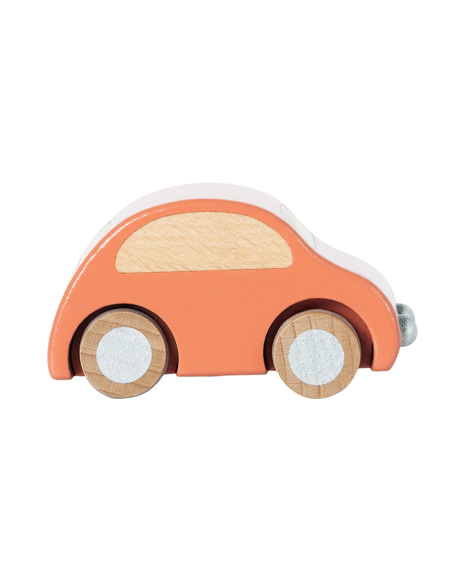 Little maileg play wooden car in coral