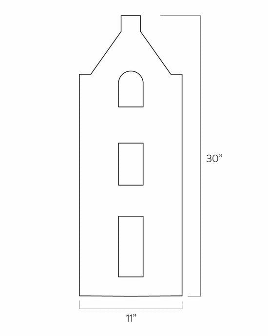 Little maquette kids play stepped gable dollhouse