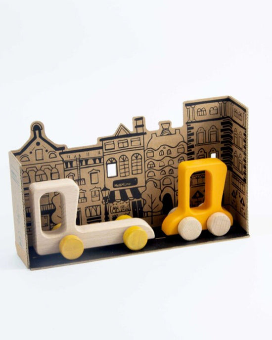 Little me & mine play road stories: mustard car + truck