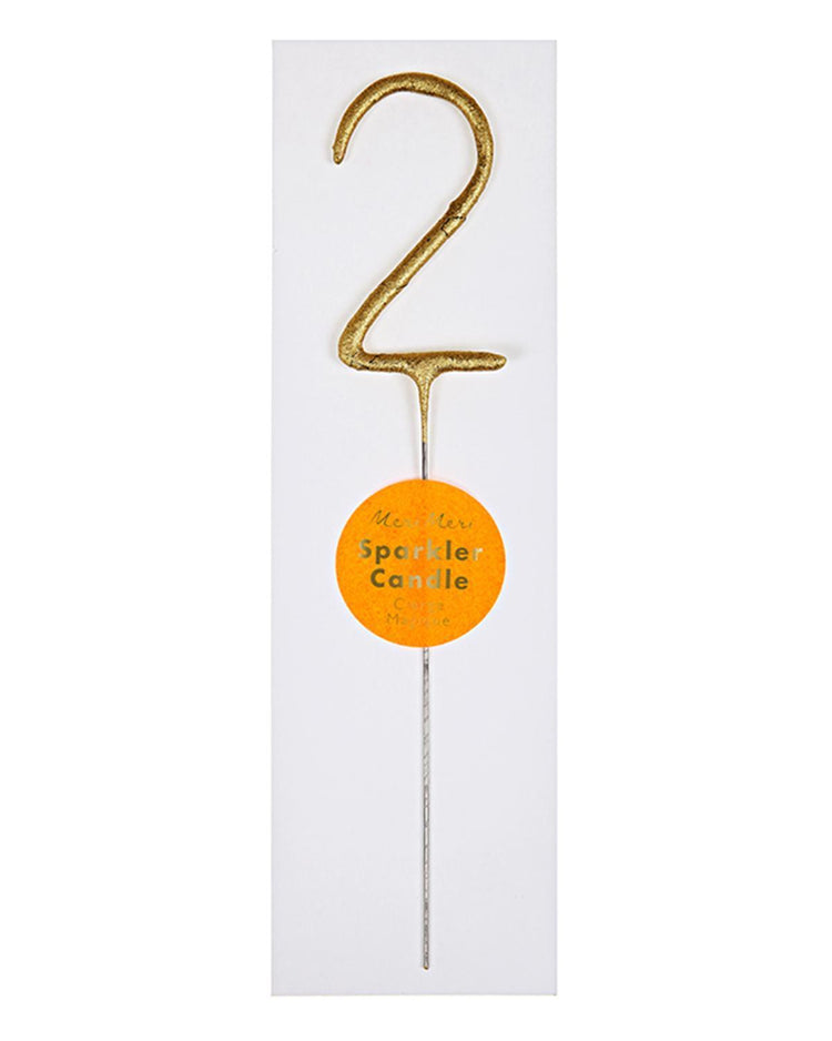 Little meri meri paper+party #2 sparkler in gold