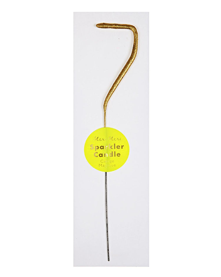 Little meri meri paper+party #7 sparkler in gold