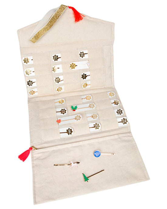 Little meri meri room advent hair clip calendar roll