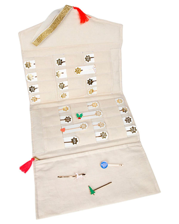 Little meri meri room advent hair clip calendar roll