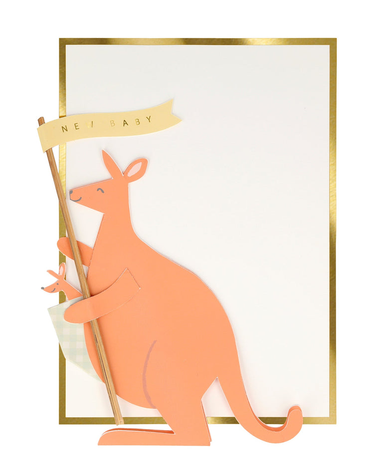 Little meri meri paper + party baby kangaroo stand-up card