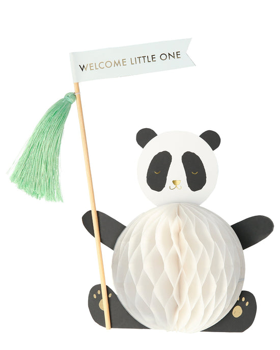Little meri meri paper + party baby panda stand-up card