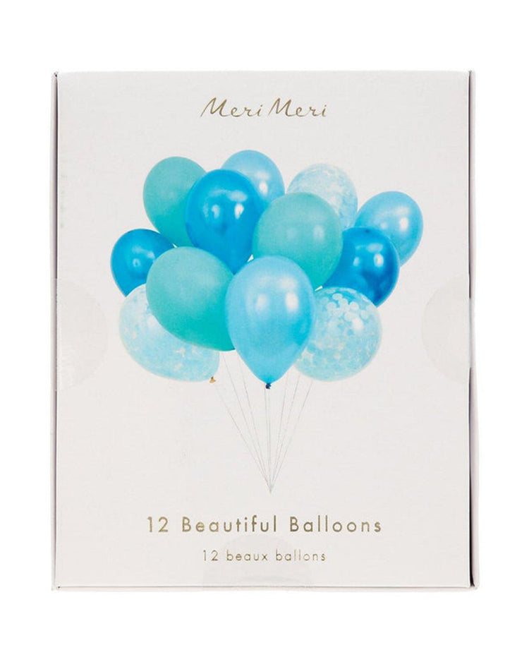 Little meri meri paper+party beautiful balloons blue