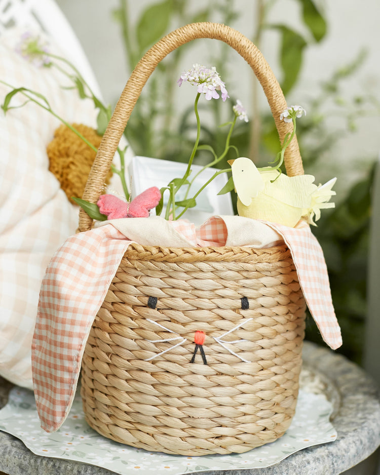 Little meri meri accessories bunny woven straw bag