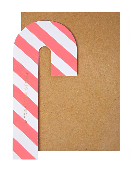 Little meri meri paper+party Candy Cane Card