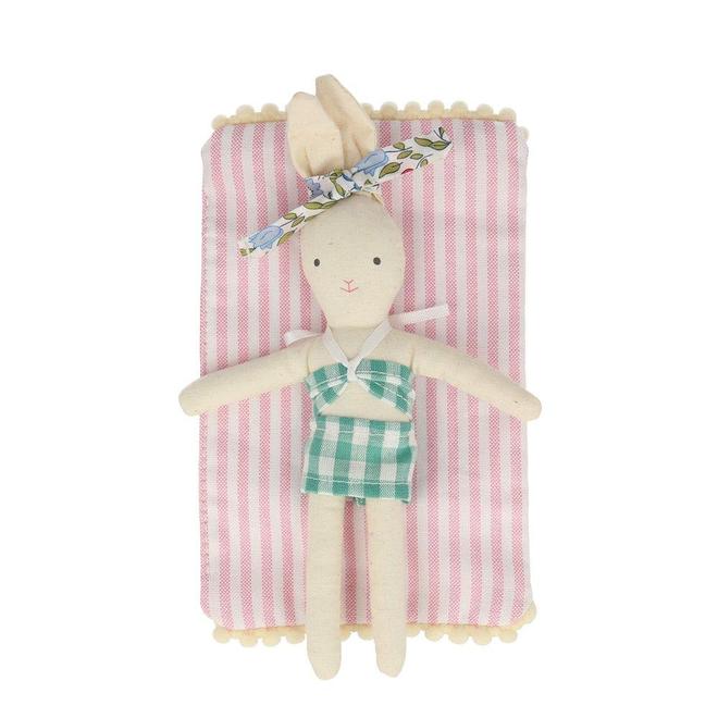 Little meri meri play caravan bunny mini suitcase doll