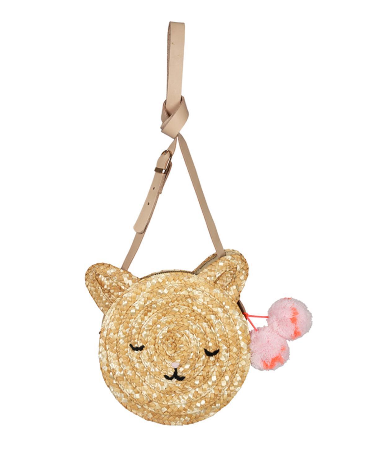 Little meri meri accessories cat raffia bag
