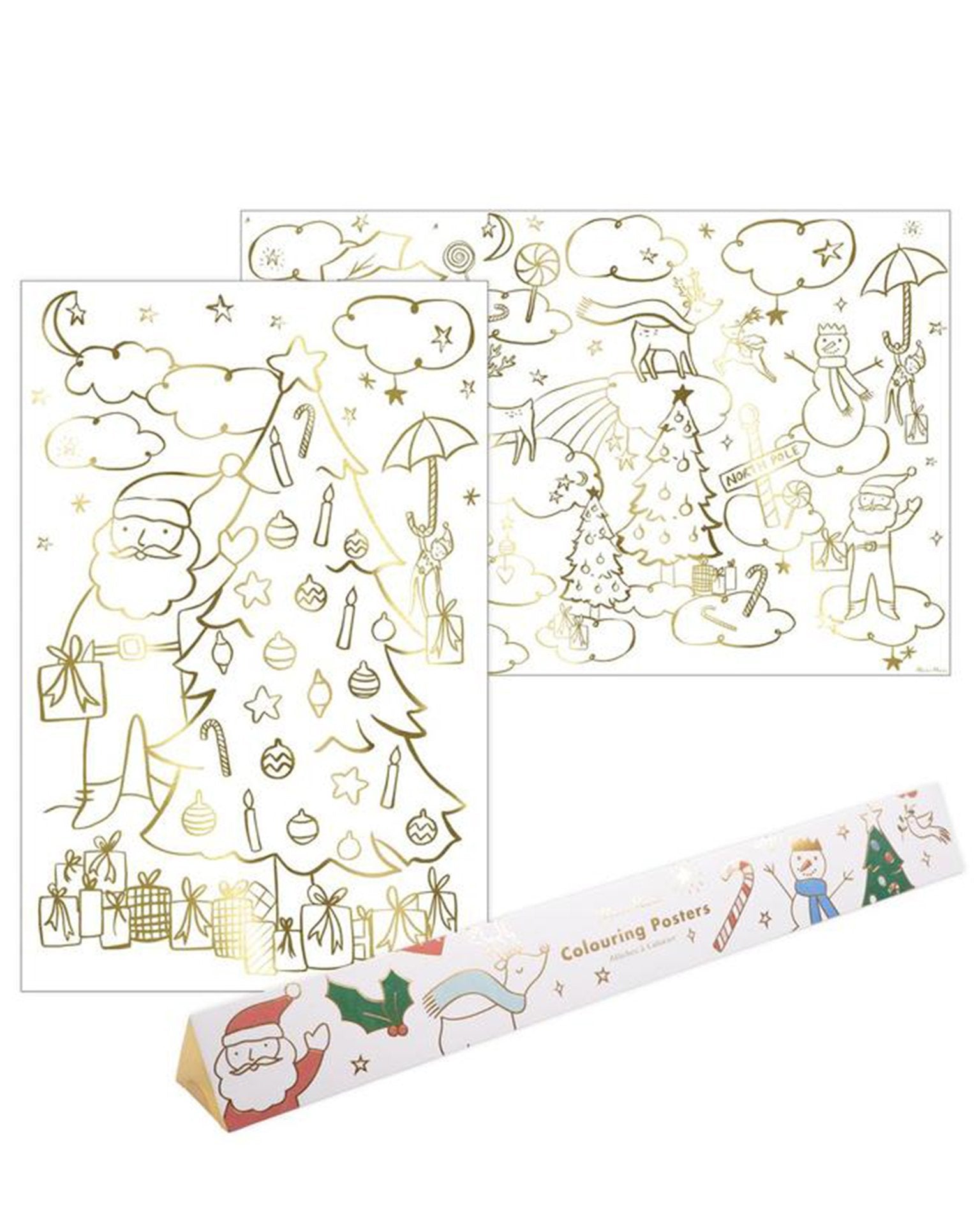 Little meri meri paper+party christmas coloring posters