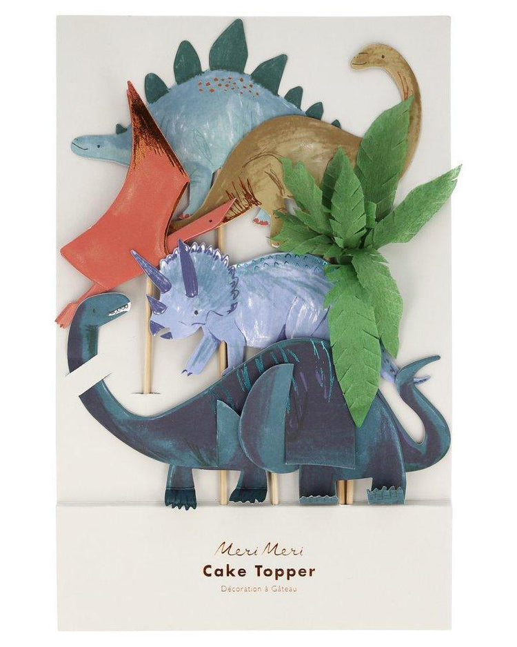 Little meri meri paper+party dinosaur kingdom cake toppers