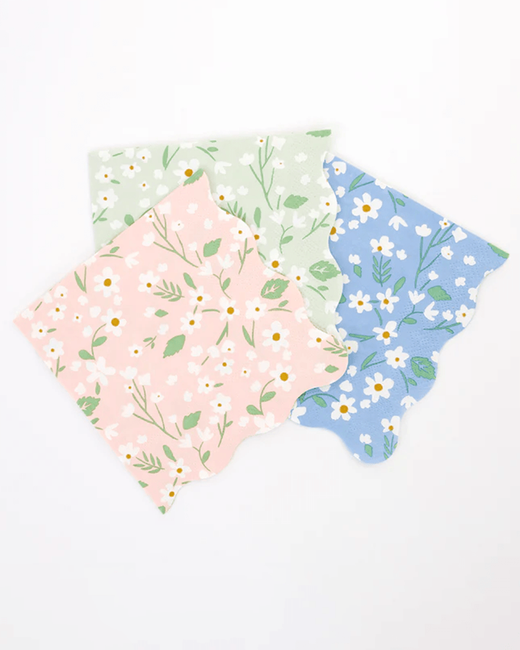 Little meri meri paper + party ditsy floral large napkins