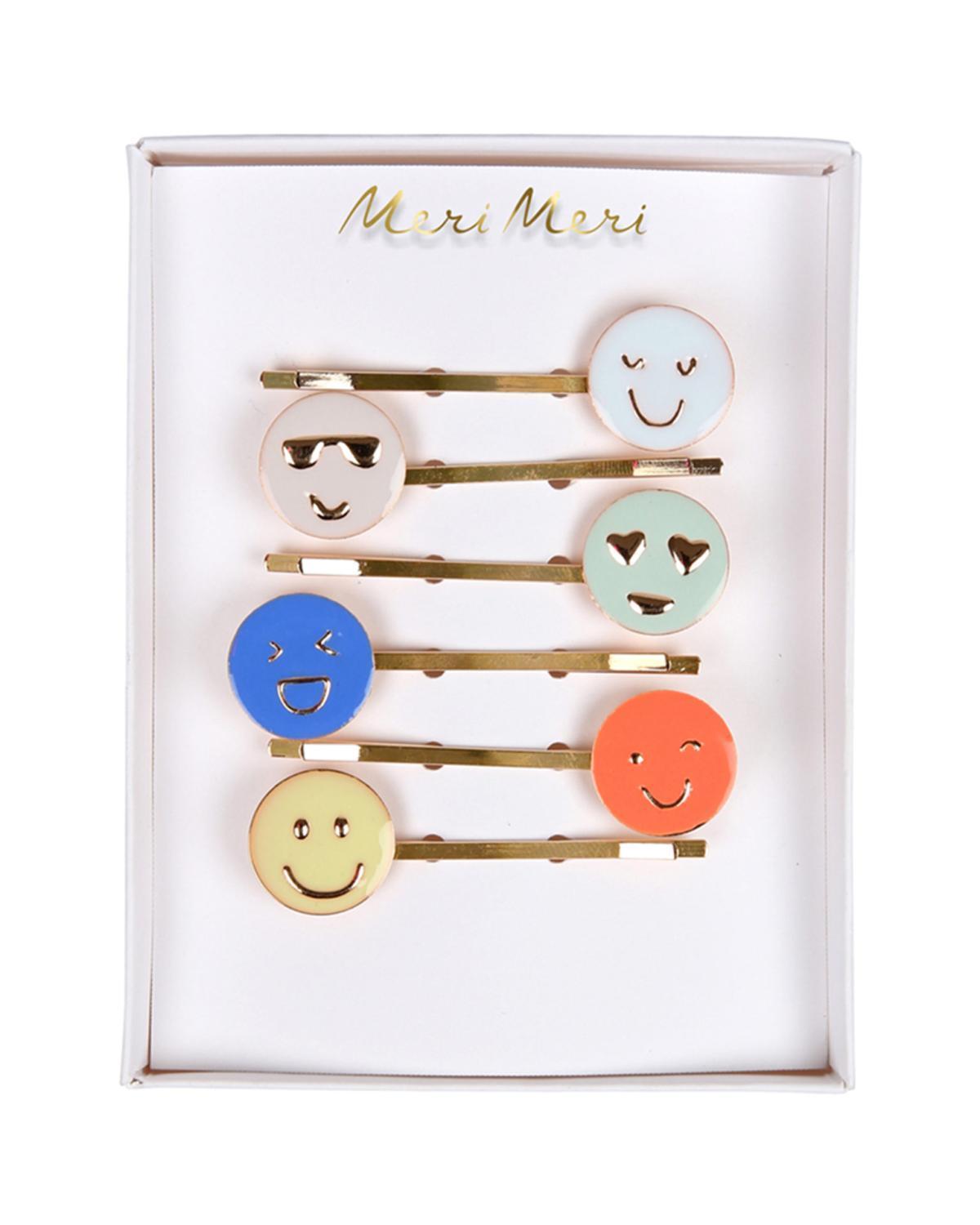 Little meri meri accessories emoji hair pins
