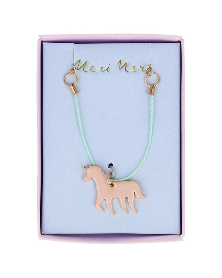 Little meri meri accessories enamel unicorn necklace