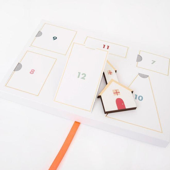 Little meri meri room festive village wooden advent calendar