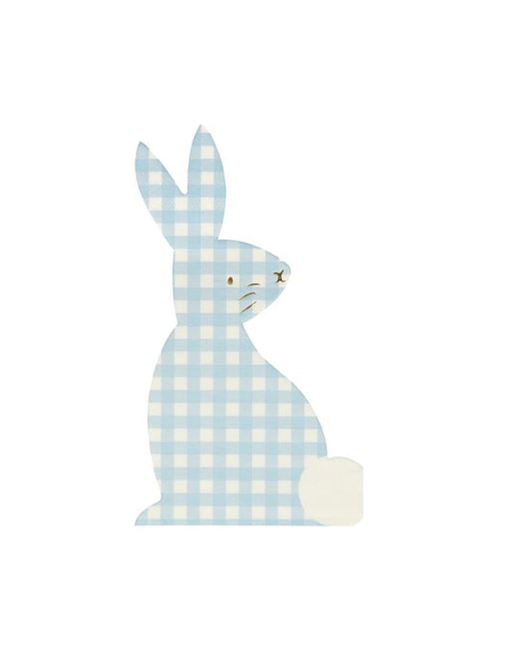 Little meri meri paper + party gingham bunny napkins