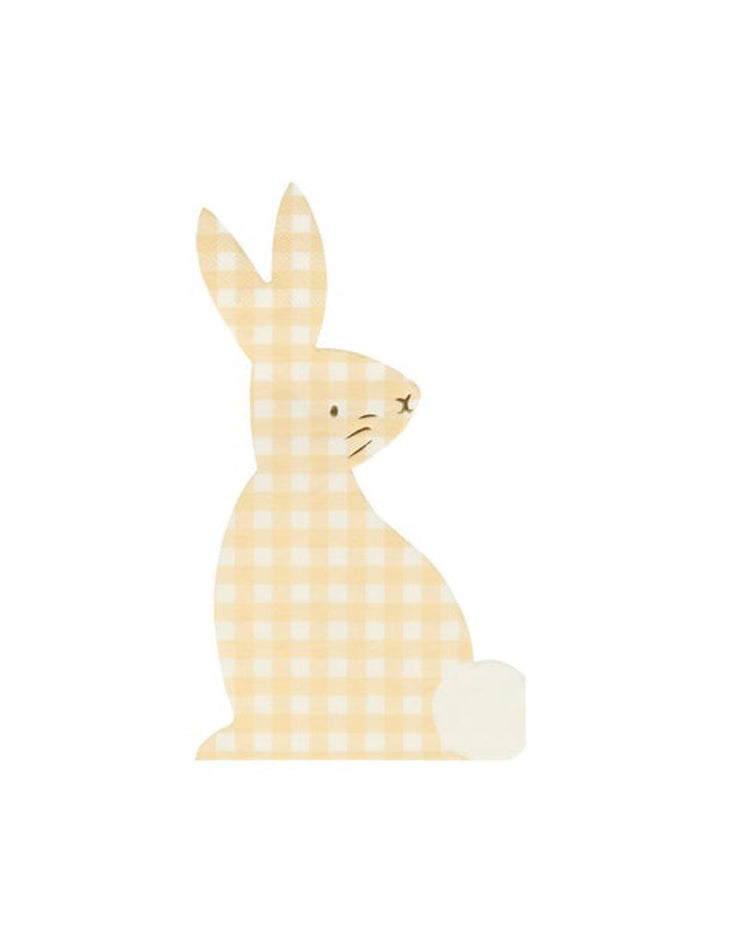 Little meri meri paper + party gingham bunny napkins