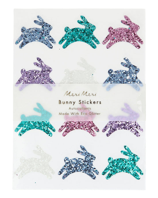Little meri meri paper + party glitter bunny stickers
