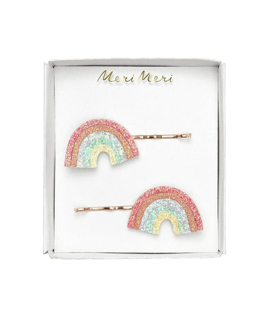 Little meri meri accessories glitter rainbow hair slides