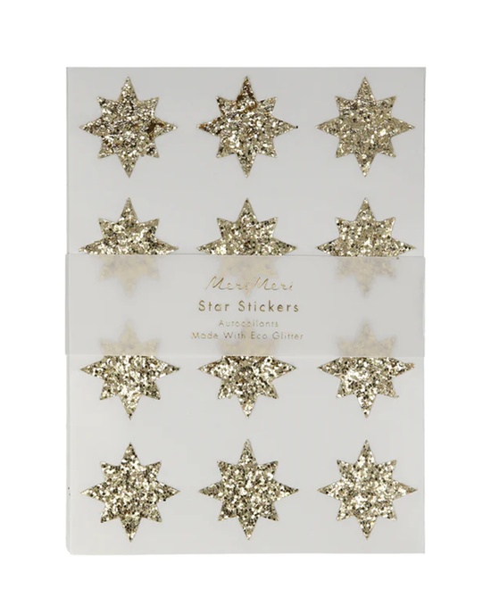 Little meri meri paper+party gold eco glitter star stickers