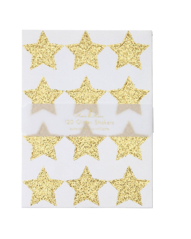 Little meri meri paper+party gold glitter star stickers