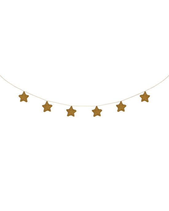 Little meri meri paper + party gold knitted star garland