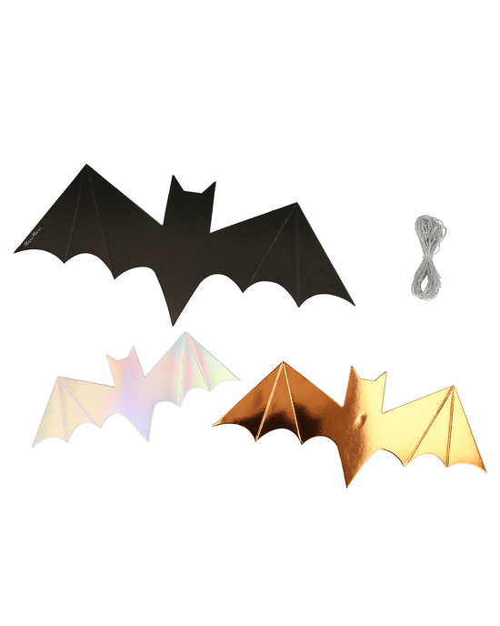 Little meri meri party halloween foil hanging bats