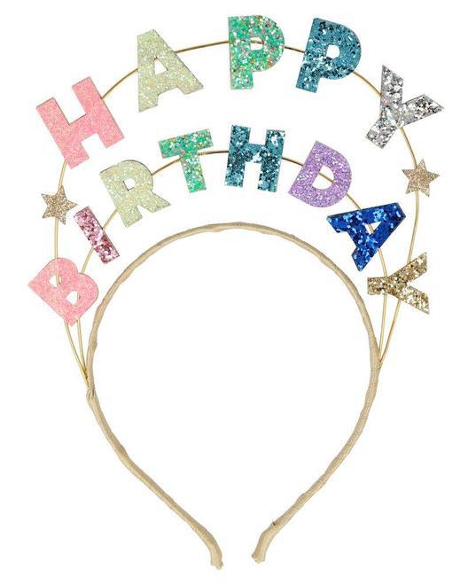 Little meri meri accessories happy birthday glitter headband